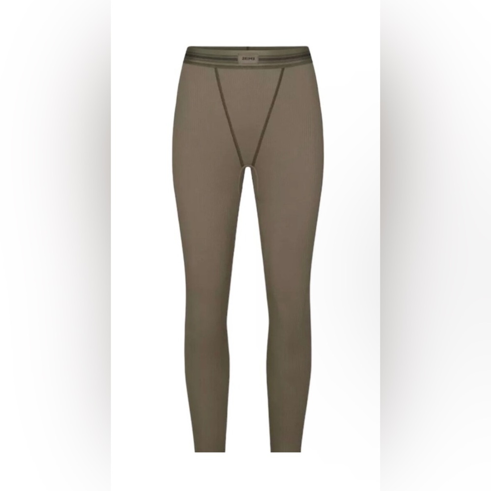 NWT Skims cotton ribbed legging Army